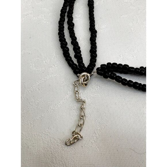Vintage Black Multi Strand Necklace - Picture 5 of 5